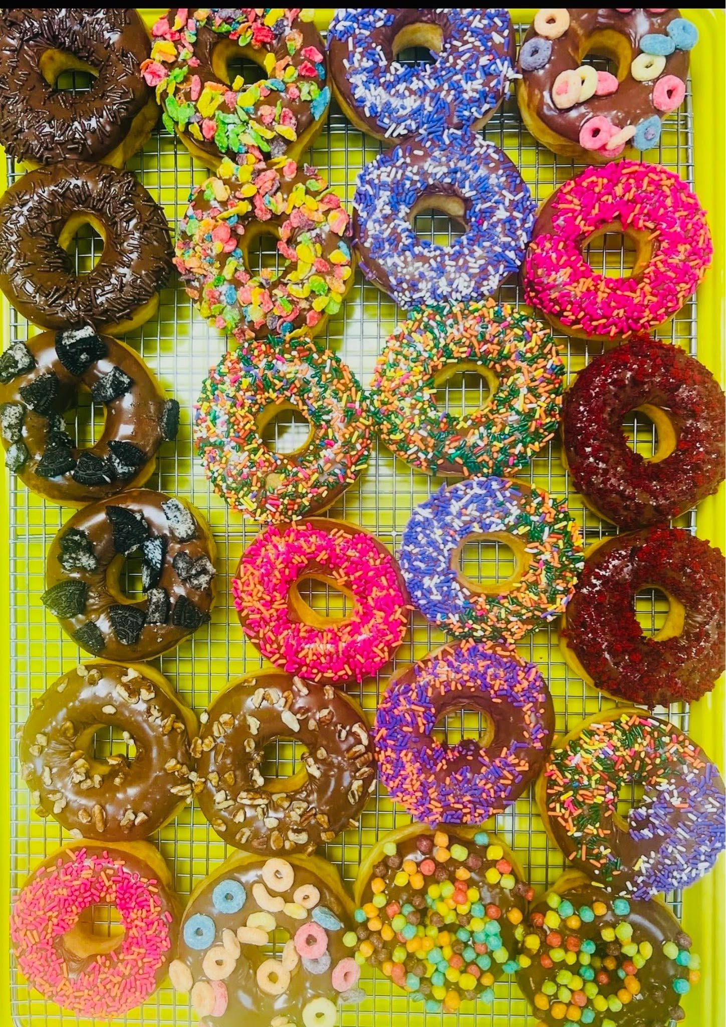 Colorful sprinkle donuts